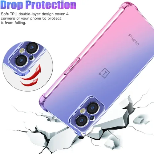 Vista 7 de Funda para OnePlus Nord N20 5G, linda funda protectora para OnePlus Nord N20 5G (azul/rosa)