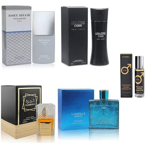Vista 24 de Set de Regalo de Colonia para Hombre - Paquete Variado de 4 Fragancias de Larga Duración con Colonia de Feromonas de 10ml