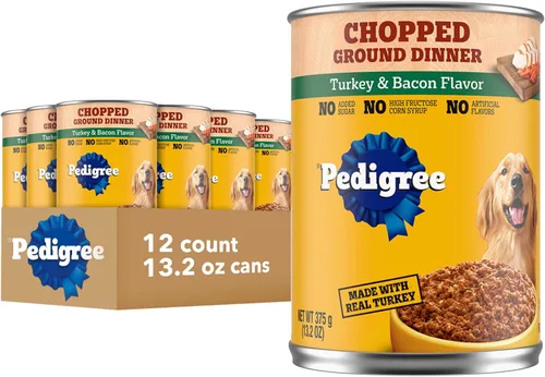 Vista 19 de Pedigree Comida húmeda suave para perros adultos picada molida con carne de res, latas de 13.2 onzas, 12