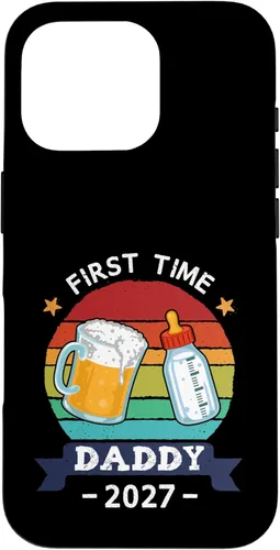 Vista 20 de First Time Daddy 2027 Funny Dad to Be Pregnancy Reveal Case for iPhone 16