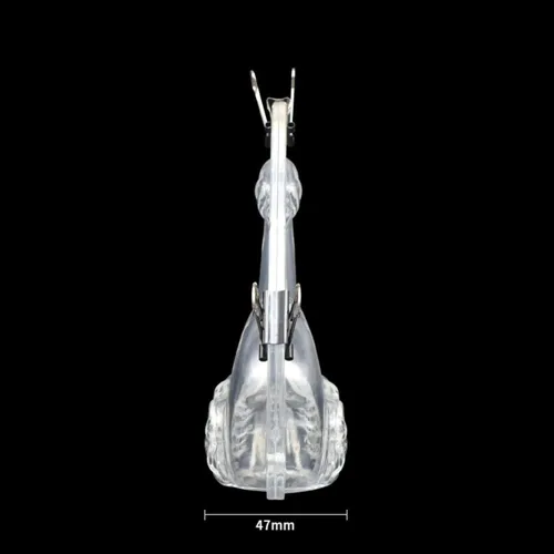 Vista 6 de TUKE Molde de chocolate de cisne 3D de gran tamaño de 5.68 x 5.16 x 1.88 pulgadas, molde de caramelo de gelatina de cristal con 3 clips, decoración