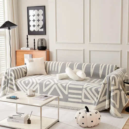 Vista 32 de VClife - Funda para sofá de 2 plazas o modular, de felpilla, antideslizante, lavable, apta para perros, protectora, con borlas, gris oscuro, 71 x