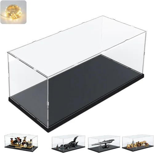 Vista 19 de Vitrina de acrílico transparente engrosada para Lego 75375 Millennium Falcon para 21319 Central Perk 75380 42204 Coleccionables, caja transparente