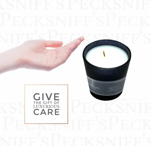 Vista 6 de Pecksniffs - Vela perfumada de ámbar negro y madera Oud 1 mecha, 6.49 onzas