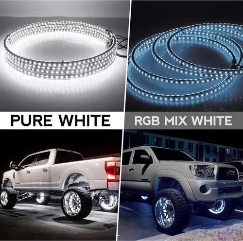 Vista 3 de Luces de Ríncon de 15.5 Pulgadas Blanco Frío, Luz de Rueda para Coches, Luces de Rueda Blancas Puras, 6500k Blanco Frío, Impermeable IP68, Control