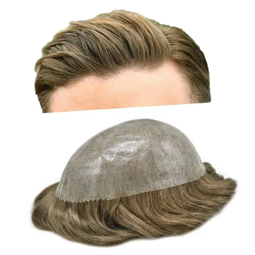 Vista 44 de Toupee - Pieza de pelo para hombres, piezas de prótesis de cabello humano real, piezas de prótesis de cabello humano real, para hombre, accesorios
