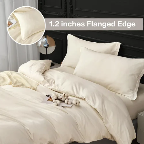 Vista 499 de SAPHREAS Juego de funda de edredón de algodón, tamaño King, a cuadros color gris oscuro y gris, geométrico, 3 piezas, 1 funda de edredón y 2 fundas