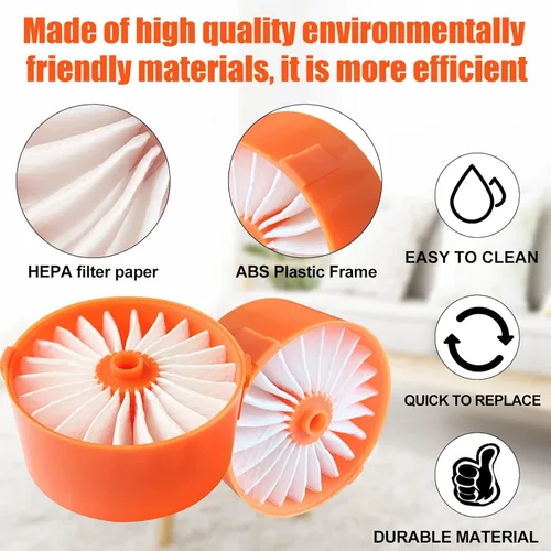 Vista 3 de Paquete de 4 elementos filtrantes para aspiradora inalámbrica BLACK+DECKER POWERSERIES BSV2020G, BSV2020P # N665227, compatible con filtros