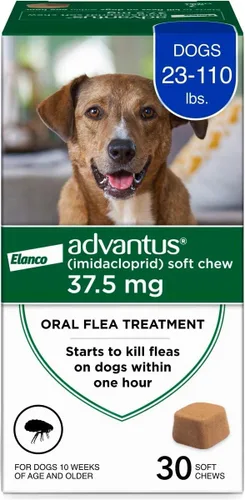 Vista 11 de Advantus Tratamiento oral antipulgas de acción rápida para perros, masticables suaves para perros de 4 - 22 lbs. 7 unidades.