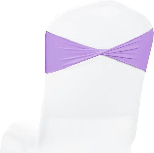 Vista 10 de MDS - Paquete de 100 cintas elásticas de elastano para sillas de comedor, lazos sin hebilla deslizante, ajuste universal para bodas, baby shower