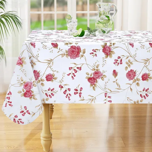 Vista 19 de misaya Mantel rectangular de vinilo impermeable, mantel lavable con reverso de franela, mantel de plástico para cena, picnic, interior y exterior