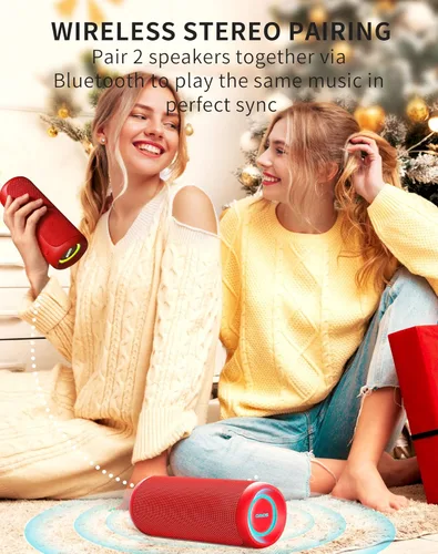 Vista 7 de Altavoz Bluetooth portátil, altavoz impermeable IPX7, altavoz inalámbrico fuerte de 25 W con gran audio y graves potentes, altavoz Bluetooth al aire