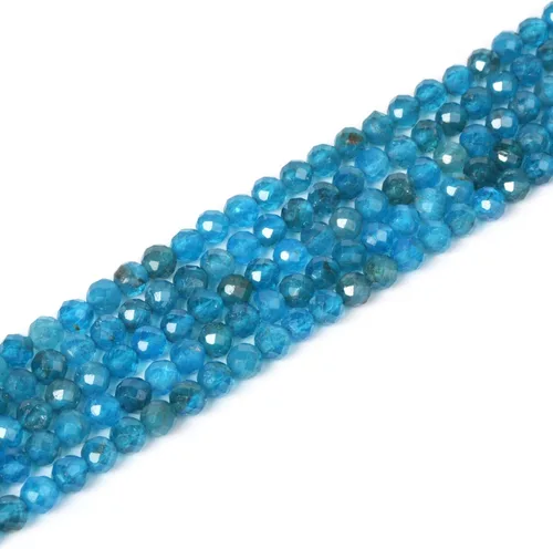 Vista 75 de Cuentas Redondas Facetadas de Ópalo Verde de 4 mm Sueltas de 16 Pulgadas para Hacer Joyas