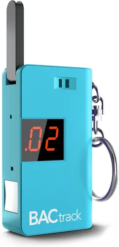Vista 7 de Alcoholímetro portátil, llavero, BACtrack, prueba de alcohol en el aliento, BT-KC10, Negro, 1, 1