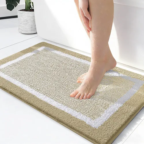 OLANLY Alfombras de baño 24x16, tapetes de baño extra suaves y absorbentes de microfibra, antideslizantes, lavables a máquina, secan rápido,