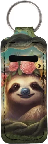 Vista 17 de Suobstales Chapstick - Llavero con clip en la manga de la bolsa para palillo labial, funda para bálsamo labial, protector de lápiz labial