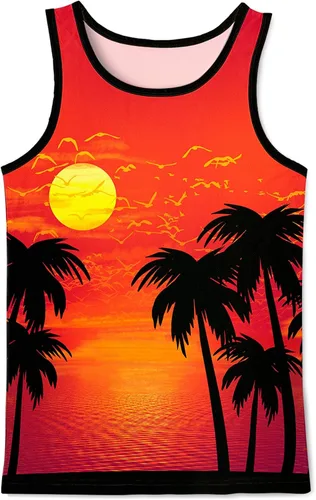 Asylvain Camisetas sin mangas 3D para hombres y mujeres, diseño genial, camisetas sin mangas, camisetas de verano