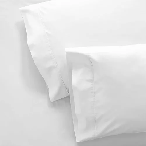 Vista 5 de Nate Home by Nate Berkus - Juego de sábanas de 6 piezas de 200 hilos 100% algodón percal, fresco, transpirable y fresco, tamaño matrimonial, 1