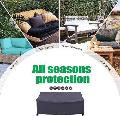 Vista 8 de F&J Outdoors Funda para Sofá de Patio Extra Grande de Servicio Pesado Impermeable Anti-UV para Muebles, 92 pulgadas de ancho x 42 pulgadas