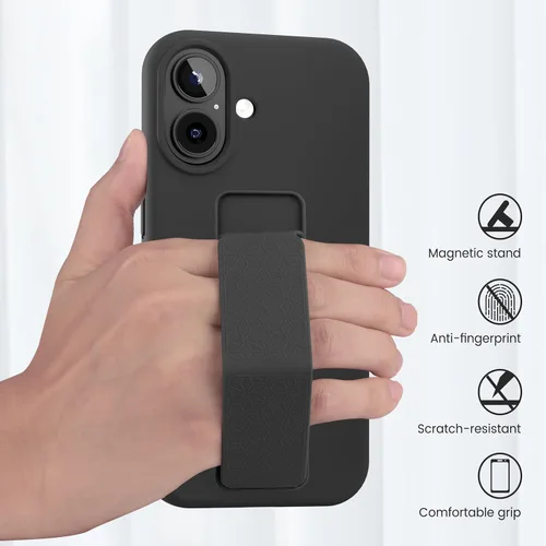 Vista 142 de Funda de silicona con soporte de LAUDTEC compatible con iPhone 7/8/SE, soporte de metal con soporte de pie vertical y horizontal, cubierta flexible