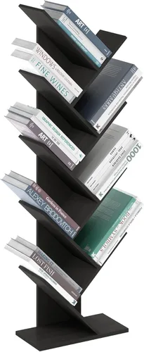 Vista 103 de Furinno - Estantería con 1 gabinete con puerta serie Luder, color blanco