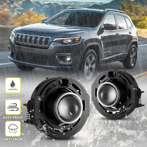 Vista 2 de Conjunto de lámparas antiniebla compatible con Jeep Cherokee 2021, Compass/Patriot 2014, Jeep Grand Cherokee 2014-2020