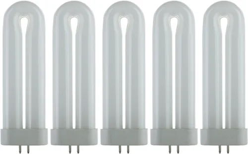 Vista 12 de Sunlite 05145-SU T6 Bombilla fluorescente en forma de U, 8 vatios, luz UV, longitud de onda de color de 365 nm, base GX10q de 4 pines, enchufable