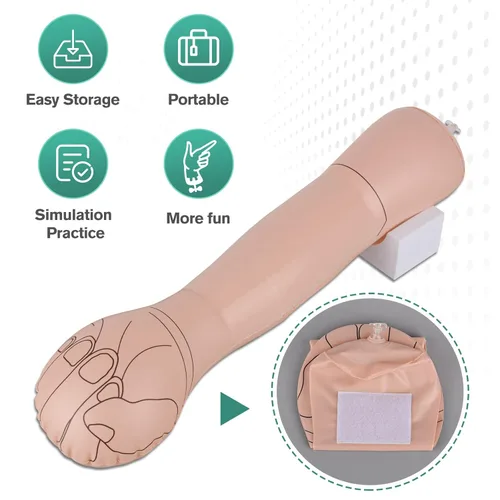 Vista 5 de Ultrassist Kit de práctica IV y flebotomía para estudiantes de enfermería, kit de inicio intravenoso para práctica de inyección, kit de venipunción