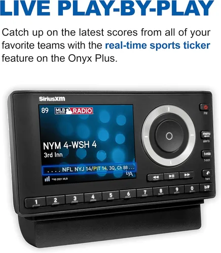 Vista 6 de SiriusXM SXPL1V1 Onyx Plus Radio Satelital con Kit para Vehículo – Fácil de Instalar, Disfruta de SiriusXM en Tu Sistema de Audio de Coche Existente
