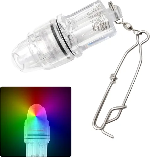 Vista 8 de JSHANMEI Luz de pesca subacuática, luces de caída profunda de 4.3 pulgadas, impermeable, señuelo de pesca subacuático, luz de atracción