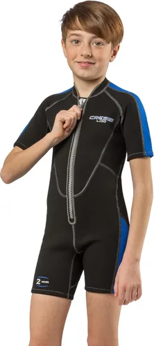 Vista 2 de Cressi Traje de neopreno corto con cremallera frontal para niños, para surf, esnórquel, buceo -Lido Junior