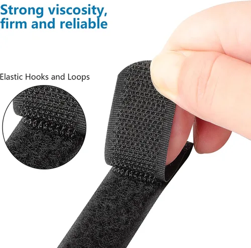 Vista 3 de Pasow Sujetacables ajustables con hebilla de plástico (paquete de 25 unidades)