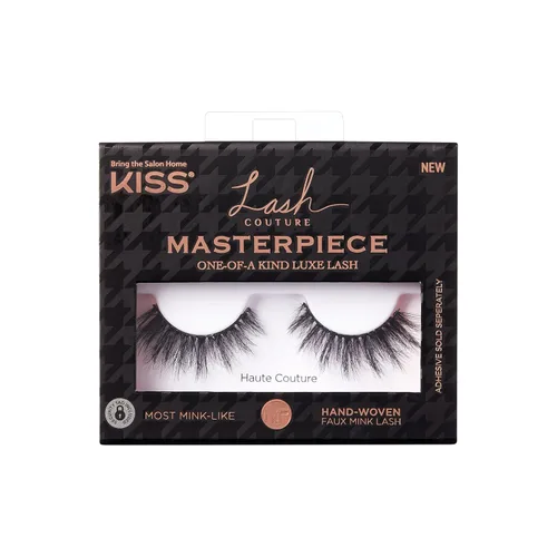 Vista 11 de KISS - Pestañas postizas de la colección Lash Couture Masterpiece tejidas a mano en visón sintético, estilo ‘Avant-Garde’, 12mm, fáciles de aplicar