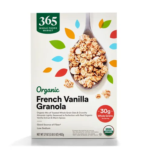 365 by Whole Foods Market, Granola orgánica de almendras y vainilla francesa, 17 onzas
