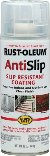 Vista 2 de Rust-Oleum Stops Rust Antideslizante 271455 - Espray antideslizante de 12 onzas, acabado transparente, 12 onzas, 12 onzas líquidas (paquete de 2)