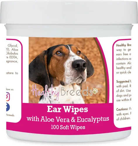 Vista 20 de Healthy Breeds Shih Tzu Toallitas de limpieza de oídos con aloe y eucalipto para perros, 100