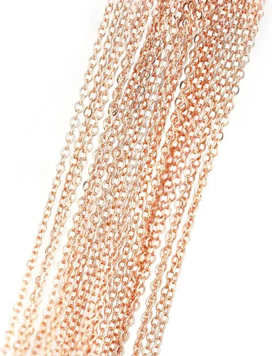 Vista 5 de 10PCHN 10pcs 17.5inch 16K chapado en oro acabado collar de cadena de cable a granel descuento suministro de joyería