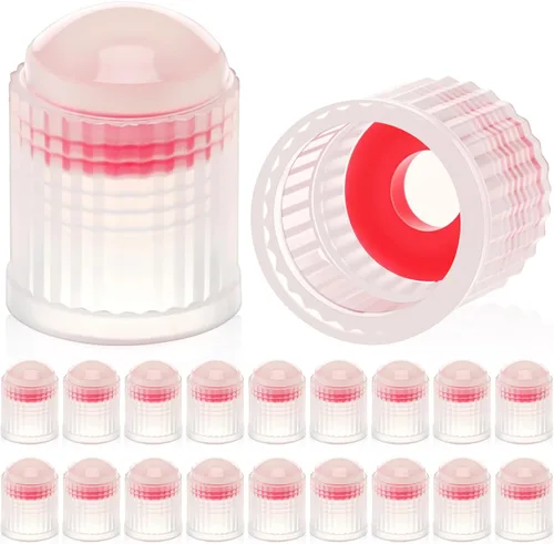 Vista 14 de Outus 20 tapas de vástago de válvula de neumático Tapas de válvula de neumático de plástico universales negras para bicicleta, bicicletas, autos