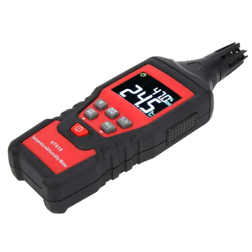 Vista 8 de Temperature Humidity Meter Digital Sensitivity Portable Dual LCD Display HT618