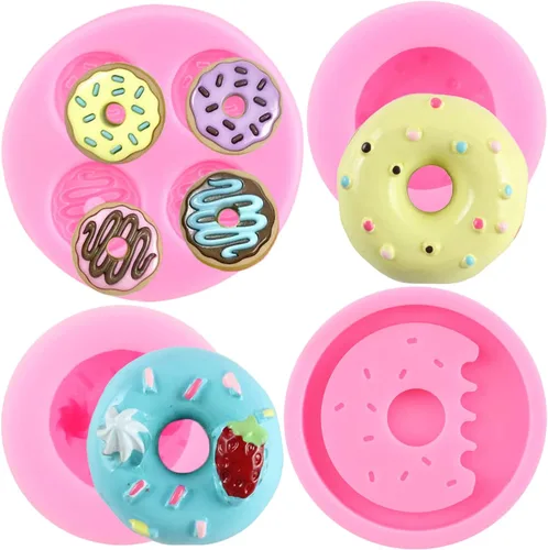 Vista 10 de ZiXiang Moldes de silicona para conos de helado, molde de dona, molde de caramelo para decoración de pasteles, decoración de cupcakes, polimero