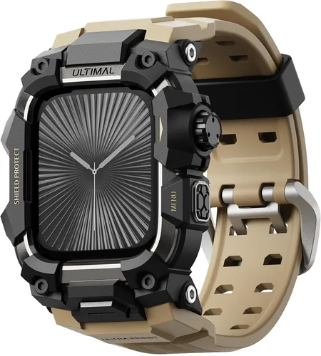Vista 30 de ULTIMAL - Funda resistente con correa para Apple Watch 49mm, compatible con Apple Watch Ultra 3/2/1, cubierta protectora a prueba de golpes de grado