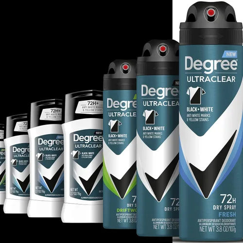 Vista 14 de Desodorante antitranspirante Degree Men MotionSense, spray seco, UltraClear negro + blanco, 3.8 onzas, paquete de 3