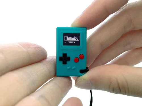 Vista 6 de TinyCircuits Thumby - Llavero programable para consola de juegos, miniconsola retro para juegos, aprendizaje STEM, recargable por USB, 5