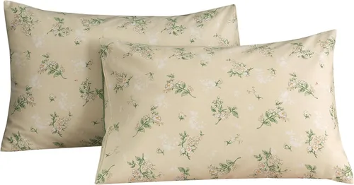 Vista 17 de Ecocott Fundas de almohada 100% algodón natural, tamaño estándar, color verde aguacate, paquete de 2 fundas de almohada con cierre de sobre