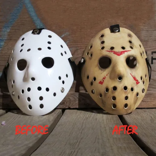 Vista 7 de NTSWZYS Jason Máscara de terror de Halloween para máscaras, cosplay, fiesta, Jason, hockey