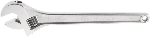 Vista 8 de Klein Tools 506-15 Llave ajustable, llave de transmisión forjada con acabado cromado pulido y mango contorneado, 15 pulgadas