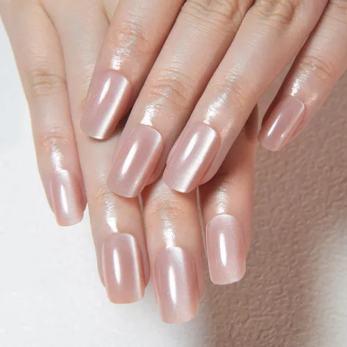 Vista 17 de evpct-Uñas postizas de gel a presión estilo bailarina y ojo de gato; cuadradas y medianas, con pegamento, reutilizables, suaves, acrílicas