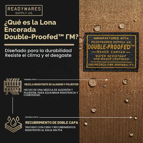 Vista 7 de Readywares Bolsa de herramientas, bolsa de lona encerada resistente para equipo, herramientas, suministros y equipamiento (30 cm, marrón)