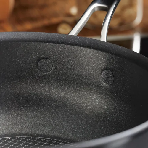 Vista 15 de Anolon X SearTech - Saucier antiadherente de aluminio con tapa, 2.5 cuartos de galón, gris súper oscuro