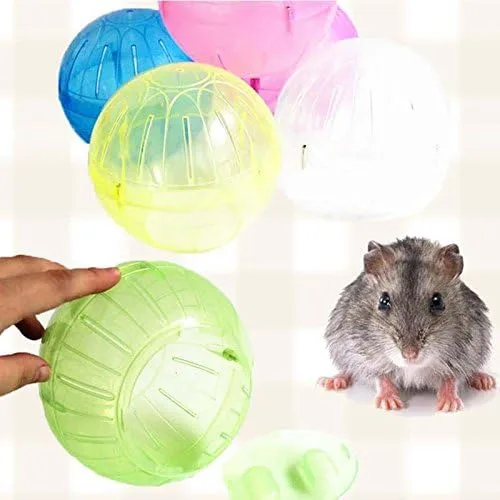 Giveme5 Paquete de 3 mini bolas de ejercicio de plástico de 4 pulgadas para lindos ratones de hámster, jerbo, rata, ratón, juguete para correr